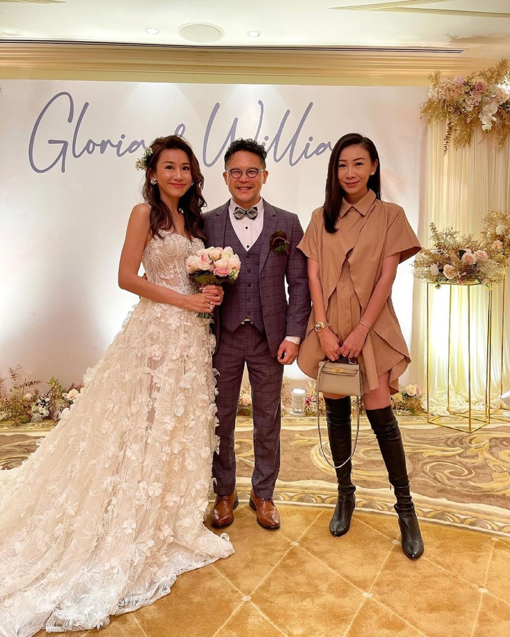 前Cookies成员陈素莹（Gloria）婚宴2021年出嫁，杨爱瑾与吴雨霏同场没有合照。