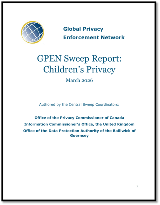 私隐专员公署参与「全球私隐执法机构网络」的联合行动，并发表环球联合报告。