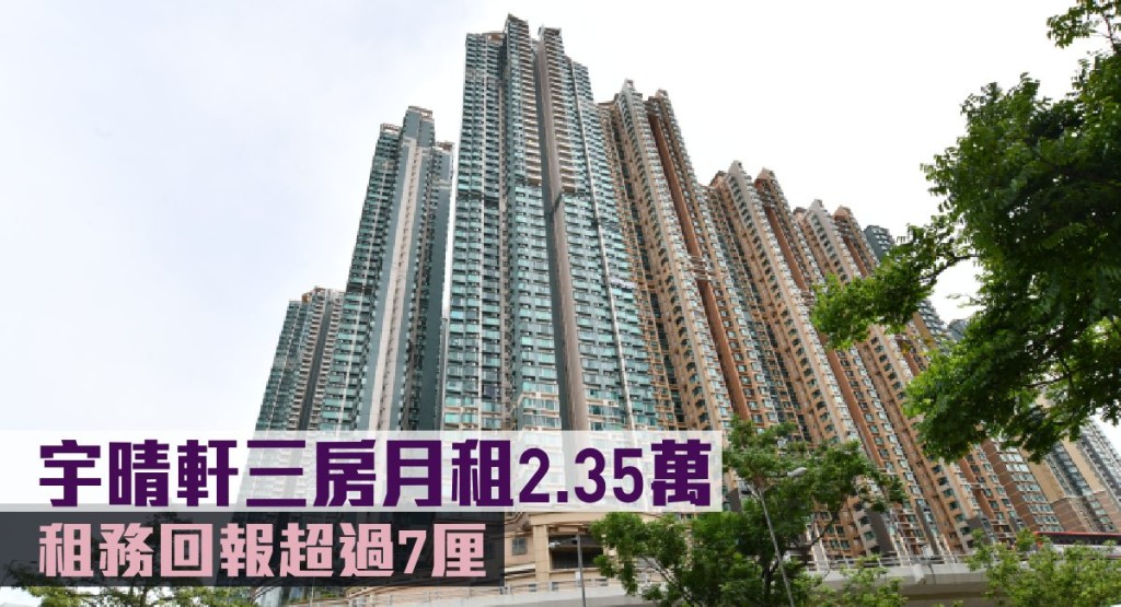 宇晴軒三房月租2.35萬。