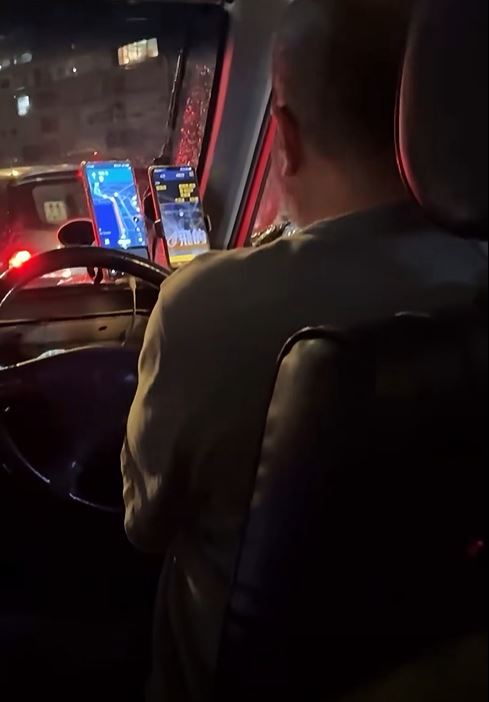 女乘客勸阻司機吸煙，但司機僅開窗散味。fb「車cam L（香港群組）」影片截圖