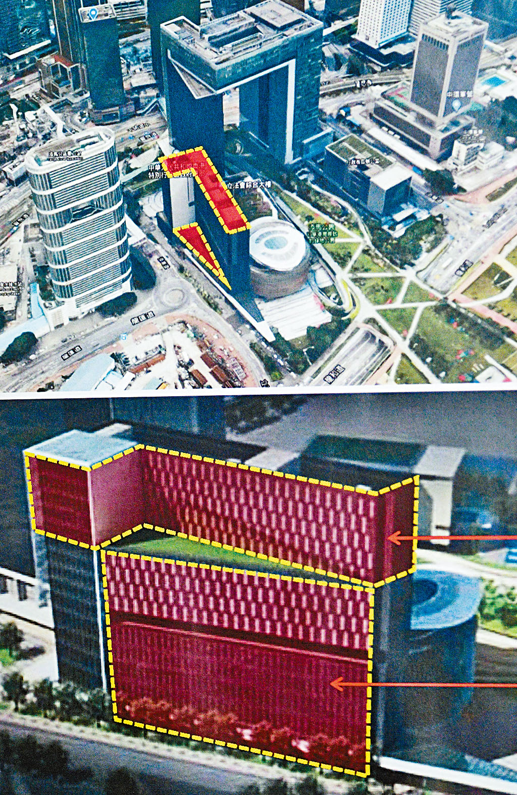 立會擴建工程(紅色部分)開展在即,但未開工已超支四億元。