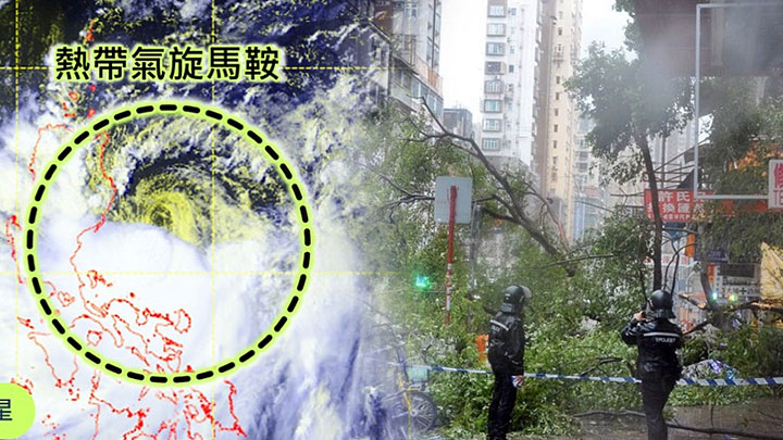 天文台表示，倘若馬鞍採取偏西路徑，香港出現風暴潮的風險會大增。