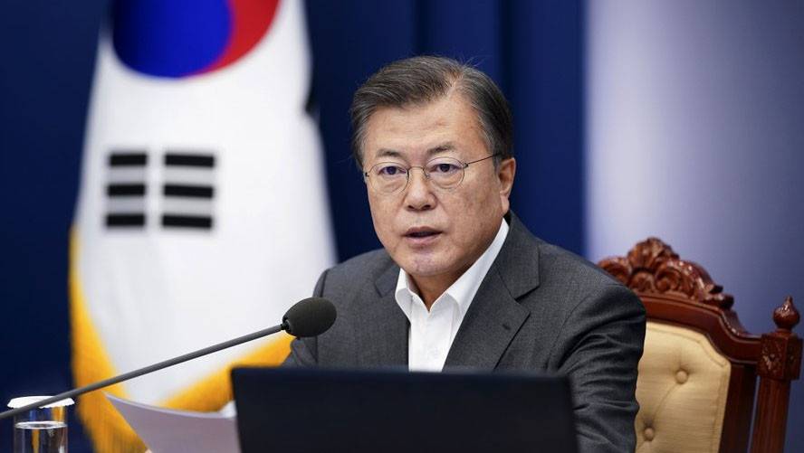 文在寅於5月10日卸任南韓總統。AP資料圖片