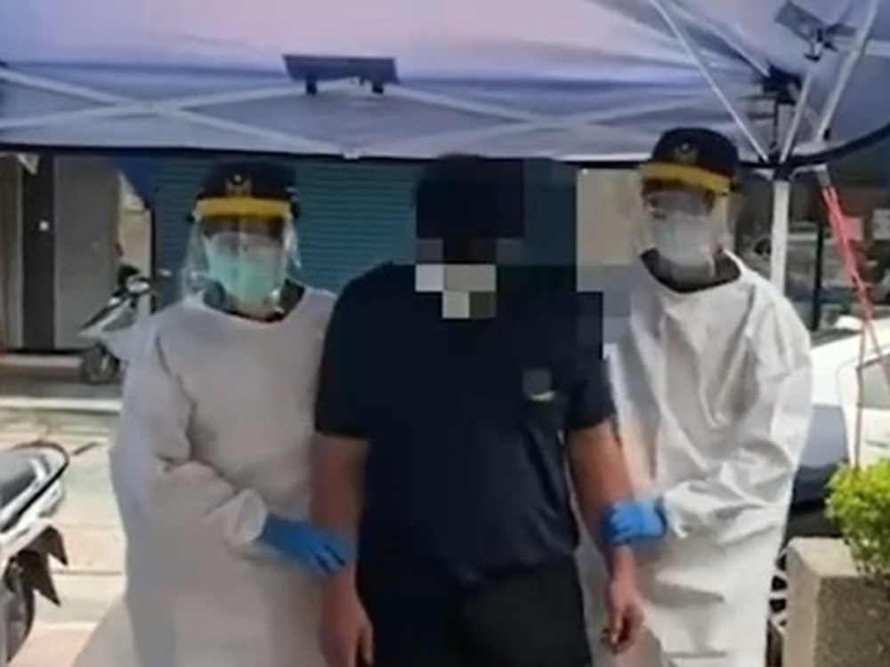 男子涉「製造噪音或深夜喧嘩,妨害公眾安寧者」被捕。網圖