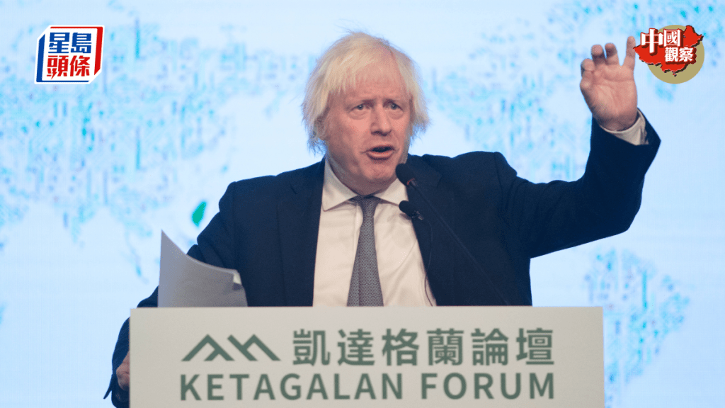 英國前首相約翰遜訪台。路透社