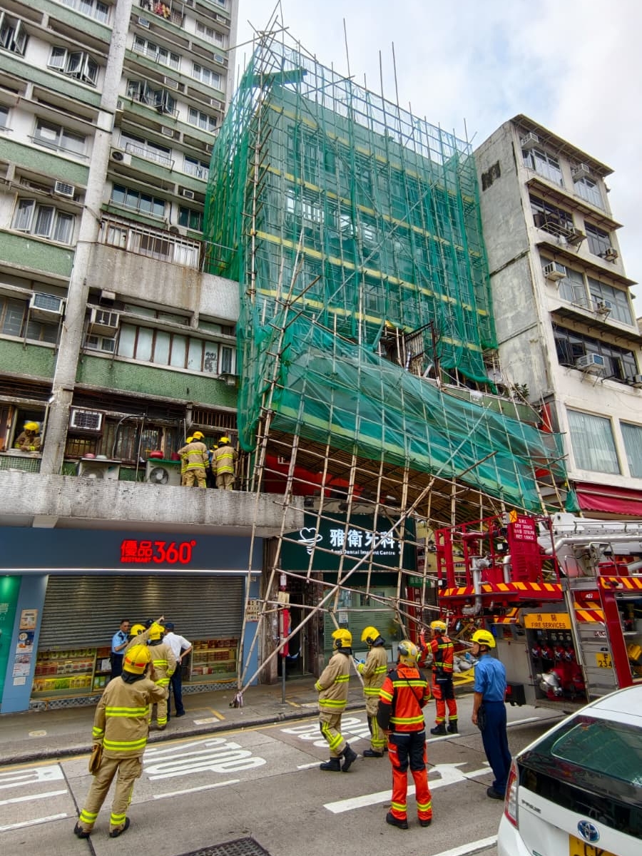 現場為深水埗南昌街近汝州街一唐樓。黃文威攝