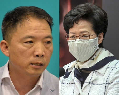 胡志偉(左);林鄭月娥(右)。 資料圖片
