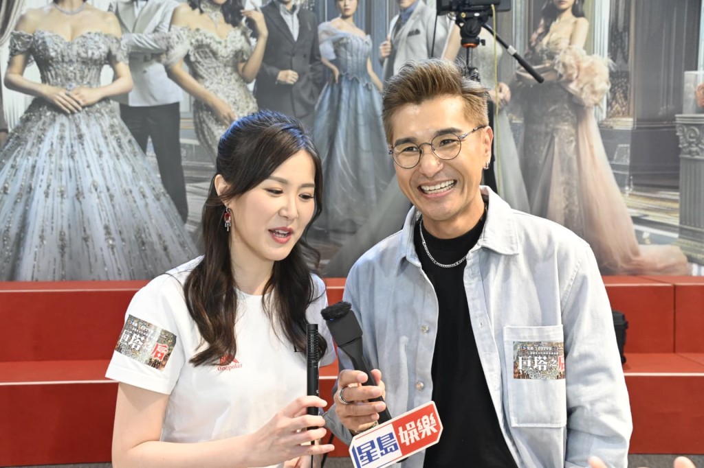 陳展鵬與劉佩玥出席TVB劇集《巨塔之后》宣傳活動。