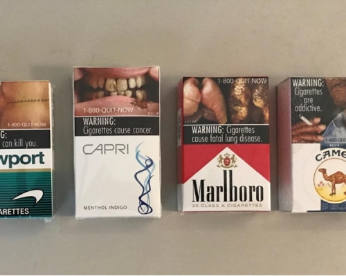 美國食品藥品管理局要求煙草公司在香煙包裝和廣告加上新的圖像警告標籤。　網圖