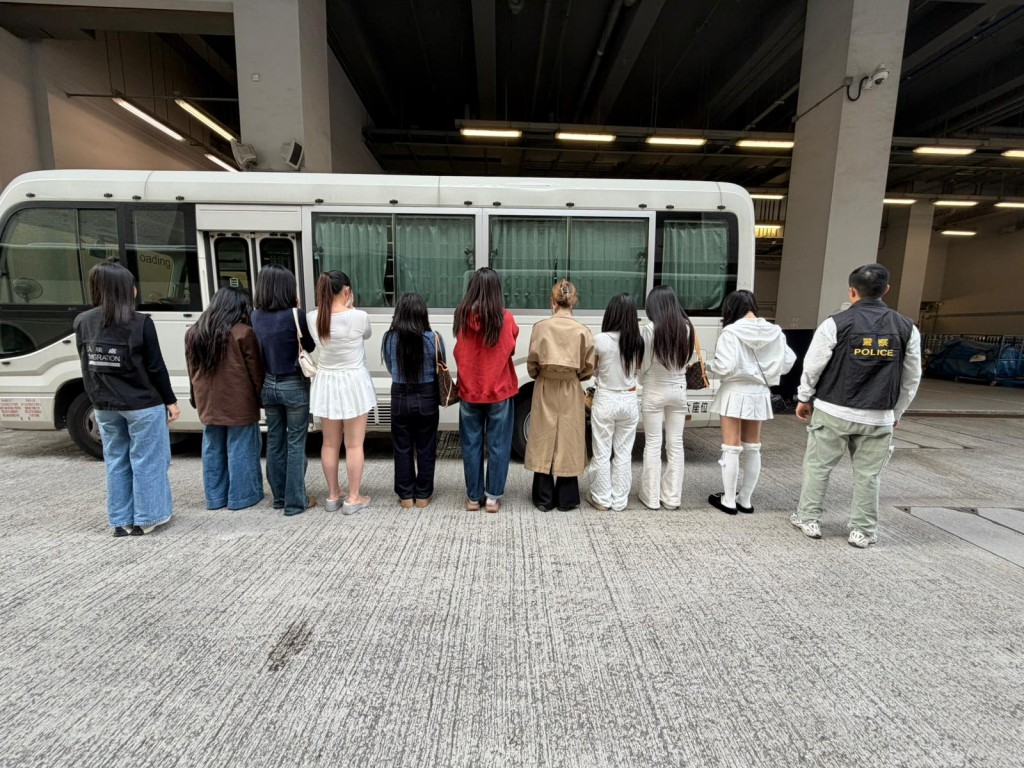 警方聯同入境處油麻地掃黃 拘捕24人。警方圖片