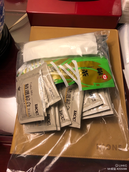 隔離期間有幾十個茶包及咖啡粉提供。 網圖
