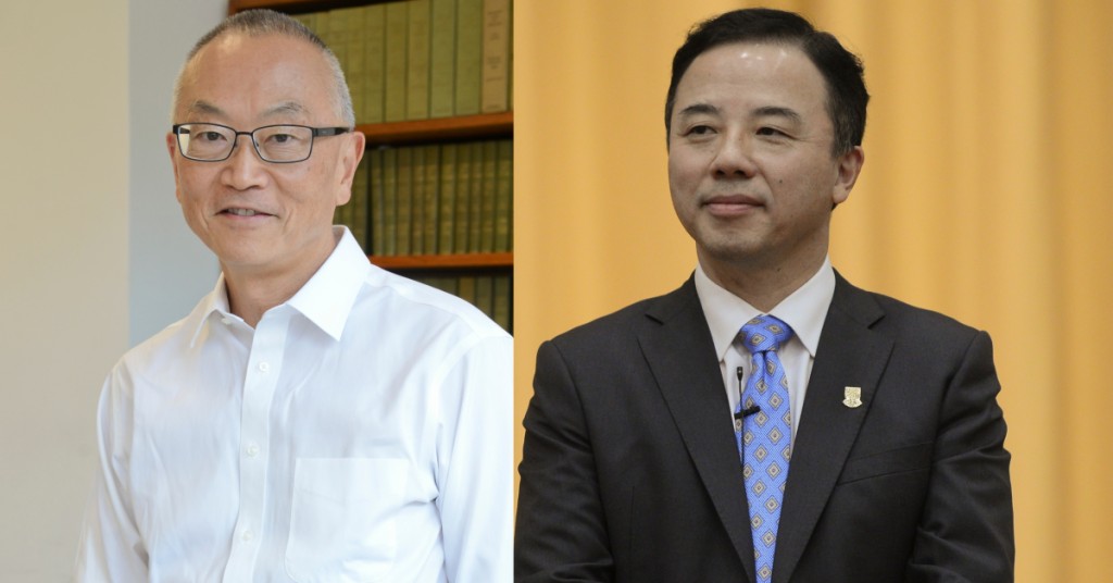 福田敬二(左)、張翔(右)。 福田敬二(左)、張翔(右)。