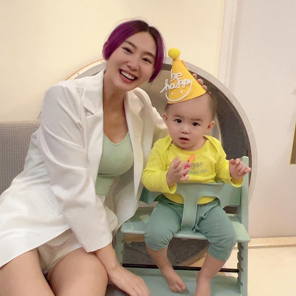 莊韻澄本身育有一子。