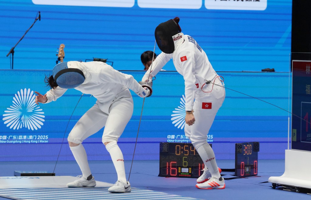 Kaylin（右）在比賽中採用不少新技術。徐嘉華攝