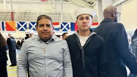 美国水兵约书亚在林肯号上「极限服役」，父亲却突然被捕。  fb / Joshua Aviles