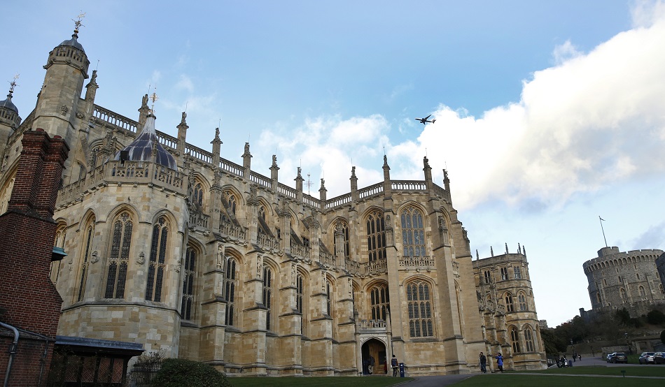 哈里王子選擇與梅根在溫莎堡聖佐治教堂(St George's Chapel)舉行婚禮。AP圖片
