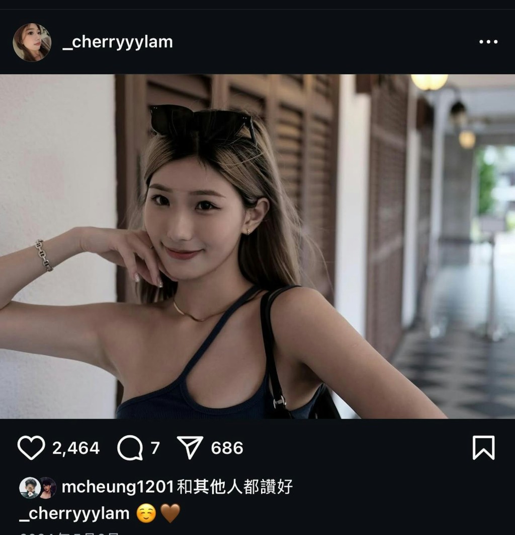 Cherry在IG貼了不少性感相。