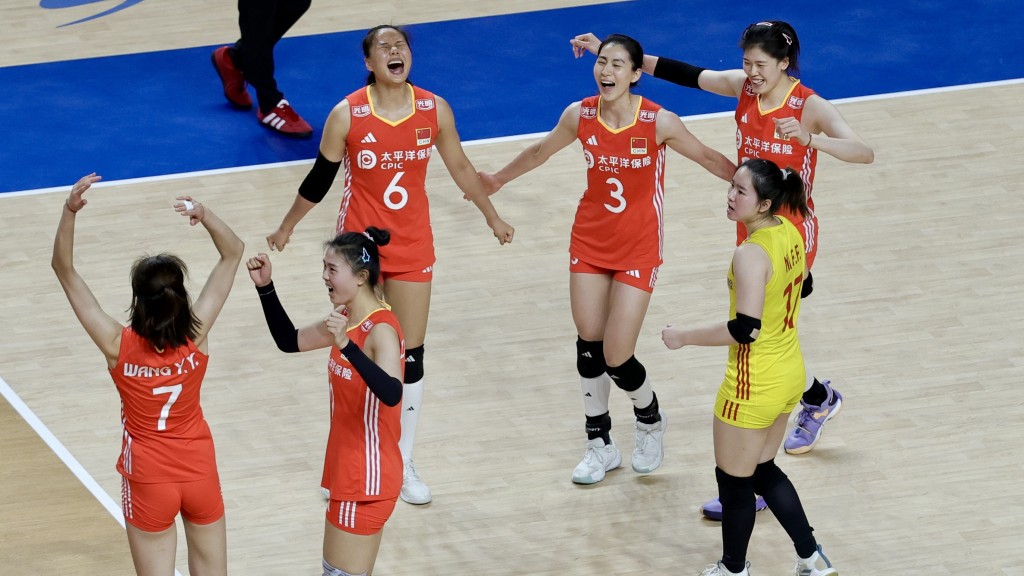 世界女排聯賽香港站,中國女排激鬥後險勝土耳其。 劉駿軒攝