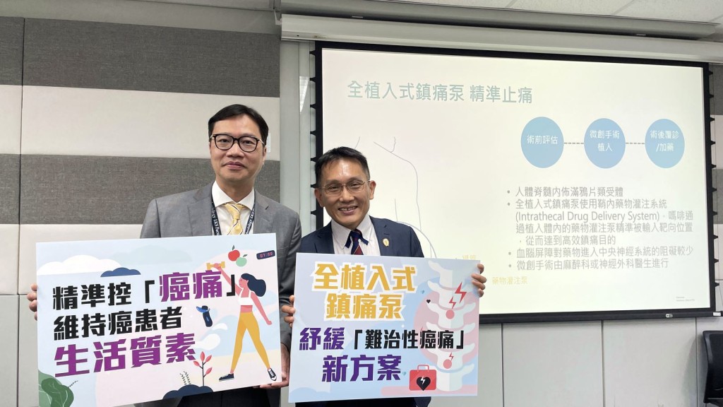 左起：麻醉及痛症科專科張志偉教授、麻醉及痛症科專科陳智榮醫生。