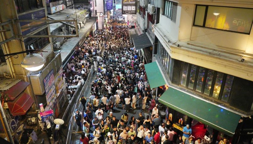 蘭桂坊發生刑毀案。資料圖片