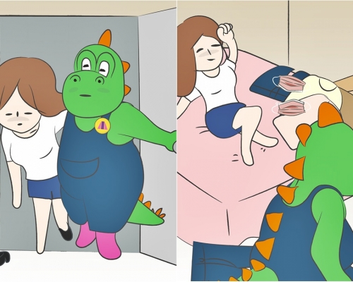 清潔龍阿德推搞笑漫畫，引起網民熱議。清潔龍阿德FB圖片