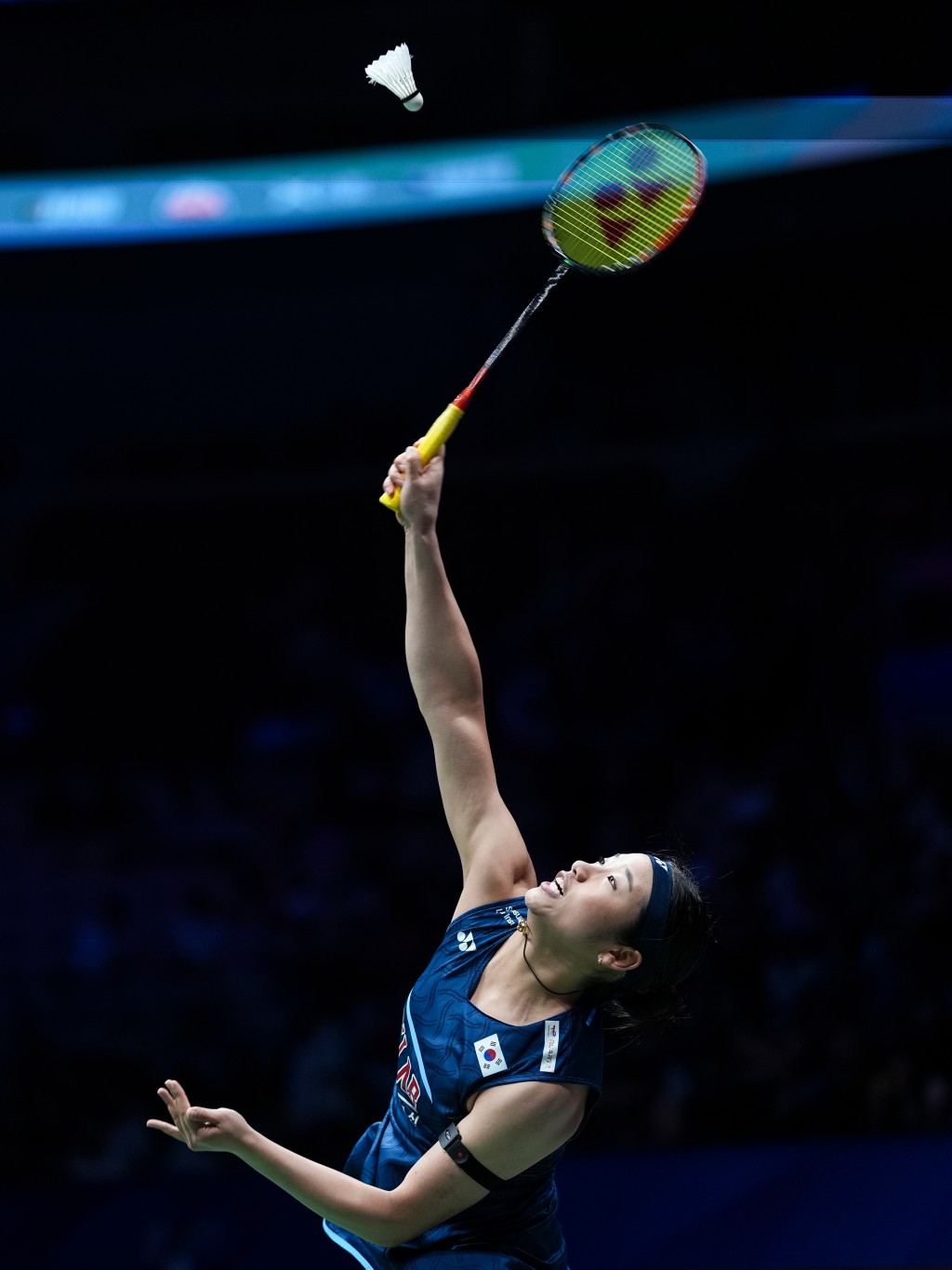 安洗瑩對日本的宮崎友花未遇太挑戰以直落2:0強勢奪冠，成為首位中國大師賽三連冠的球手。新華社