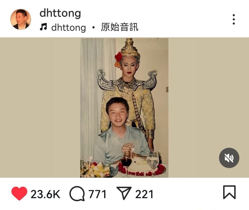 張國榮69歲冥壽，唐鶴德日前也在社交網出PO思念。