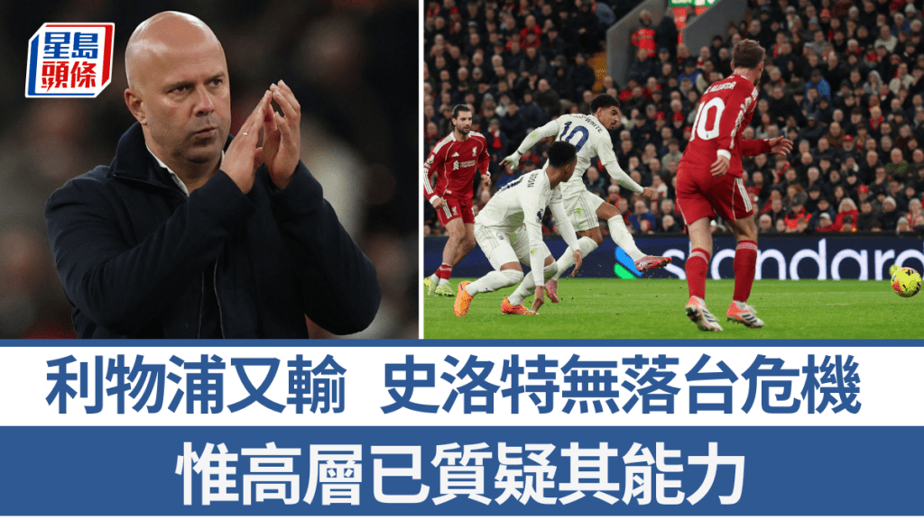 利物浦又輸史洛特無落台危機。路透社