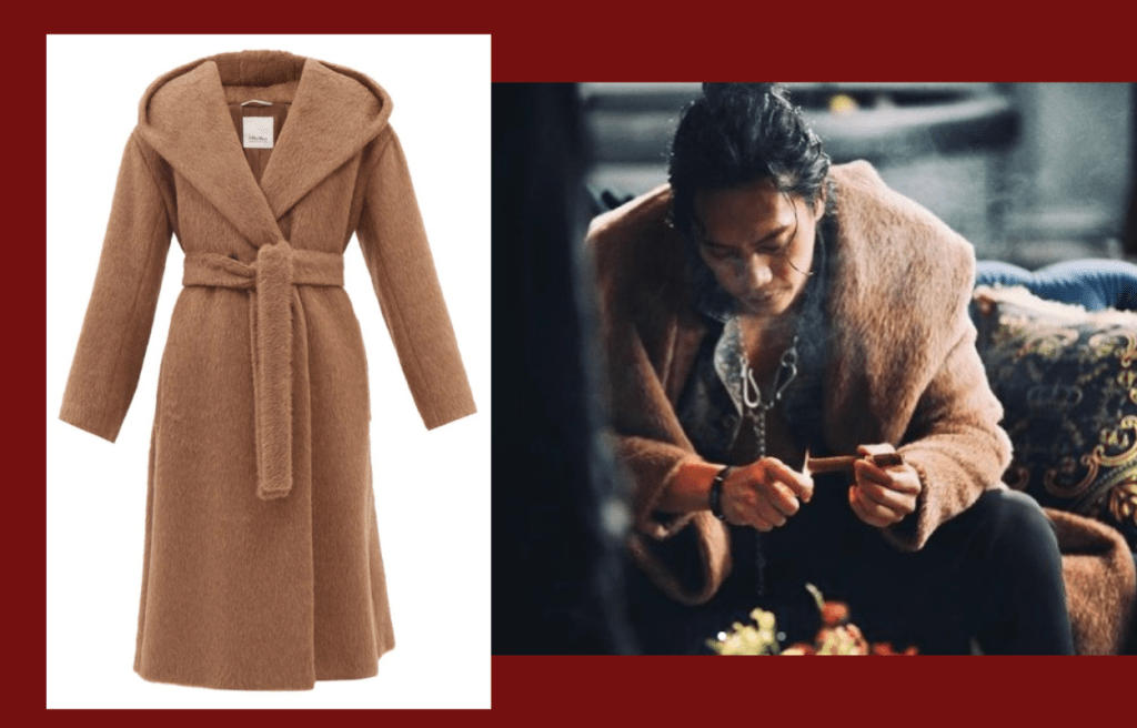 張文傑身穿品牌的Alpaca-blend Coat，為MV客串一角。$16,180