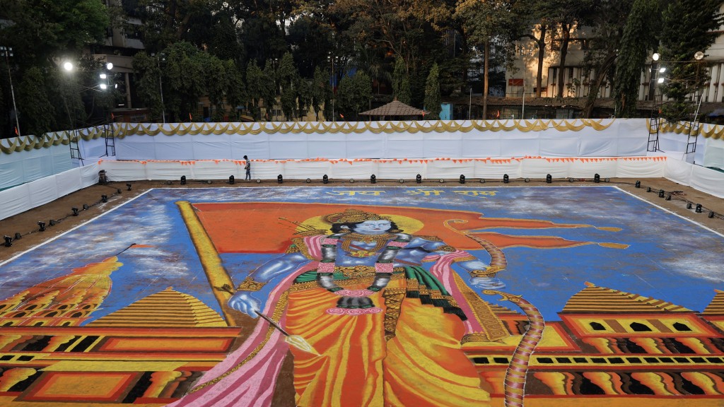罗摩神庙位于印度教圣城阿约提亚（Ayodhya）。 路透社