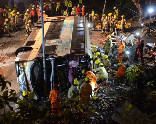 大埔公路今年2月發生19死的巴士翻側車禍。