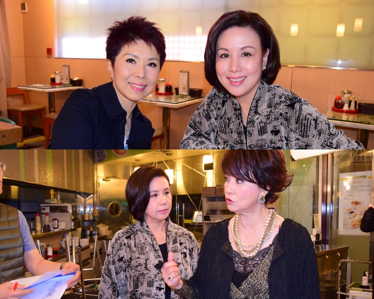 苗可秀、文雪兒排練《溏心3》嗌交戲。