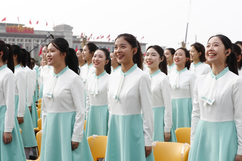 庆祝中国共产党成立100周年大会今早于天安门广场举行。新华社