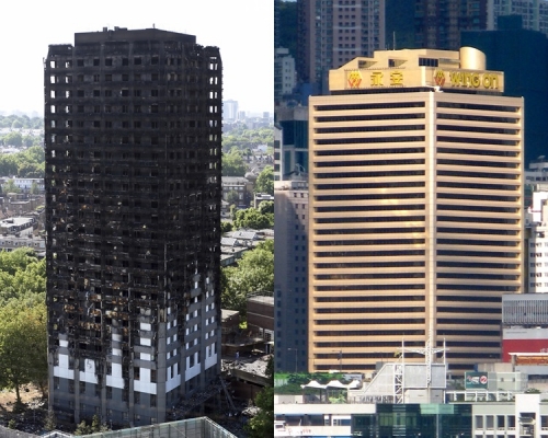 格伦费尔大厦(左)、永安中心(右)。网上图片