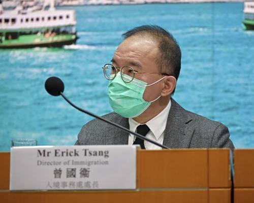 入境處處長曾國衞。資料圖片