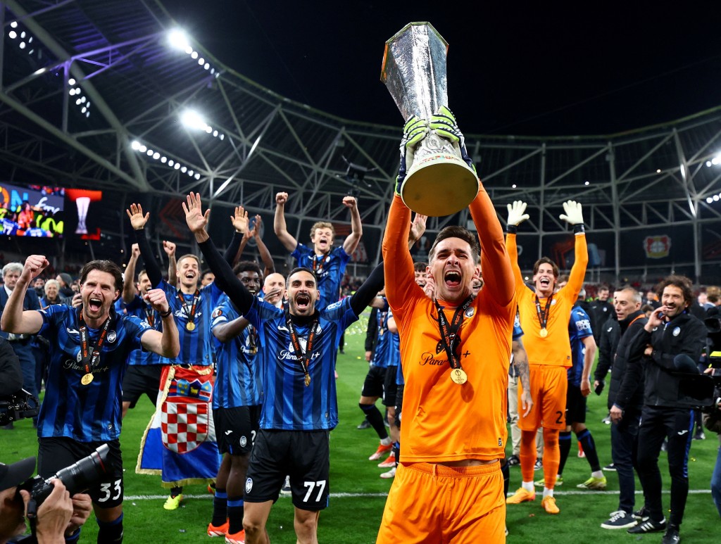 阿特蘭大贏得隊史首個歐洲賽錦標。Reuters