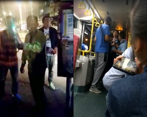 車長因一名外籍人士沒支付車資,而決定不開車及報警。網圖