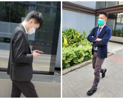 證人 警員蔡萬東(左),右為證人 警長徐兆雄。王尚哲攝