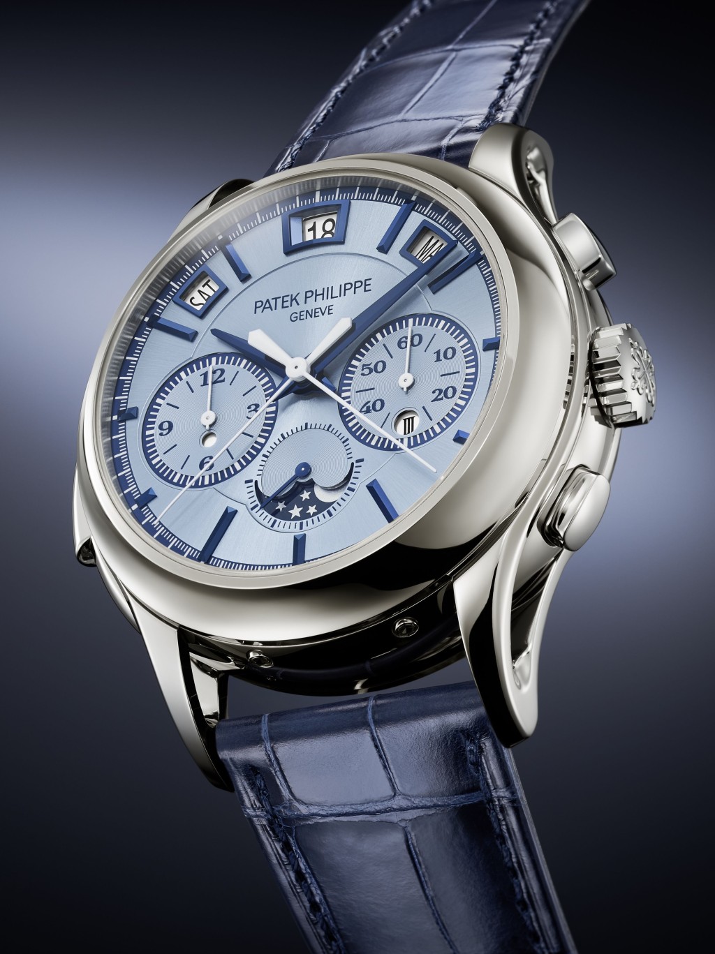 Patek Philippe Ref. 5308G,錶殼:42mm白金 / 機芯:R CHR 27 PS QI自動 / 售價:$9,539,800。 Patek Philippe Ref. 5308G,錶殼:42mm白金 / 機芯:R CHR 27 PS QI自動 / 售價:$9,539,800。