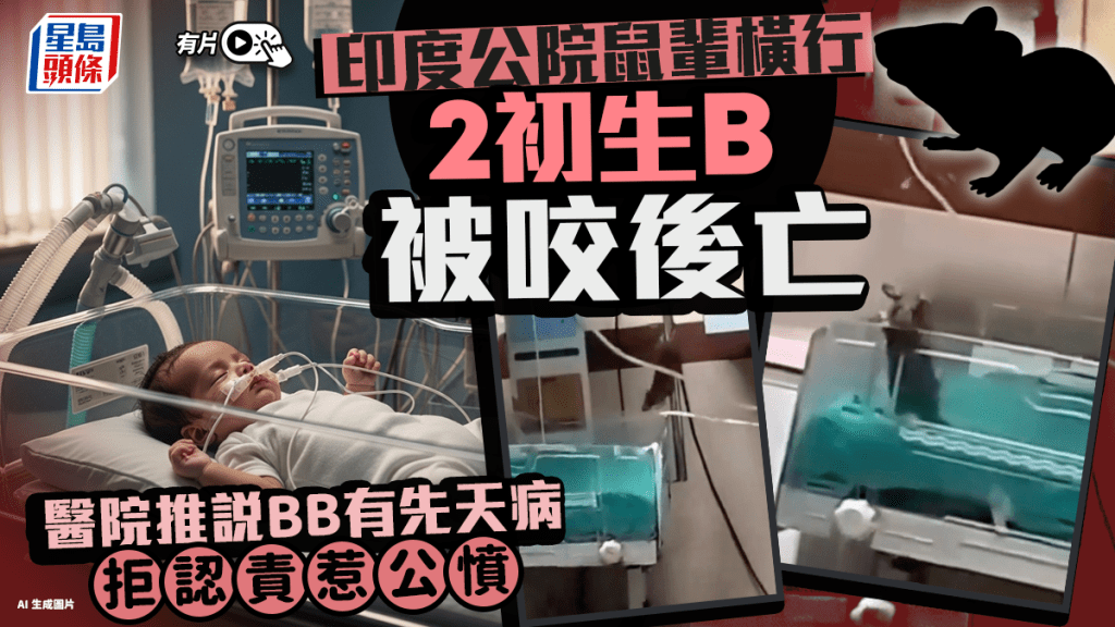 有片｜印度中部公立醫院鼠患失控　2新生嬰被咬亡震驚全國