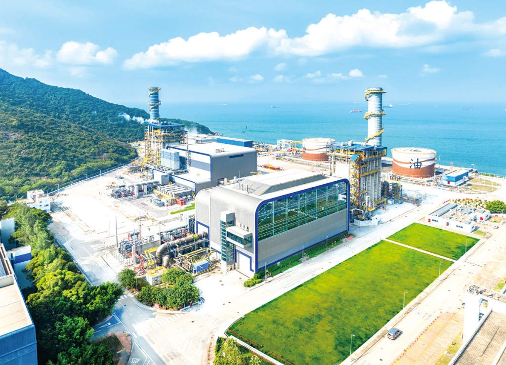 龍鼓灘發電廠的新燃氣發電機組。 龍鼓灘發電廠的新燃氣發電機組。