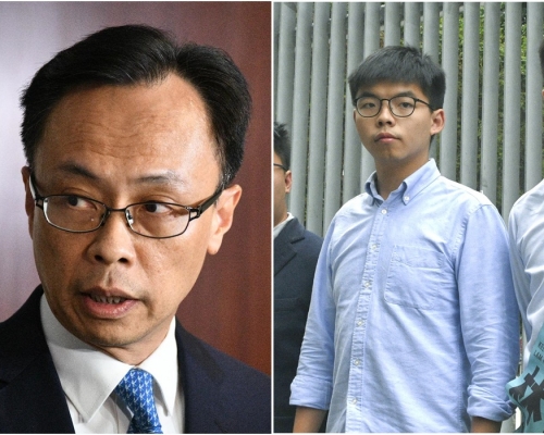 政制及内地事务局长聂德权；香港众志秘书长黄之锋。