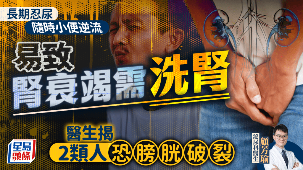 長期忍尿隨時小便逆流 易致腎衰竭需洗腎 醫生揭2類人恐膀胱破裂