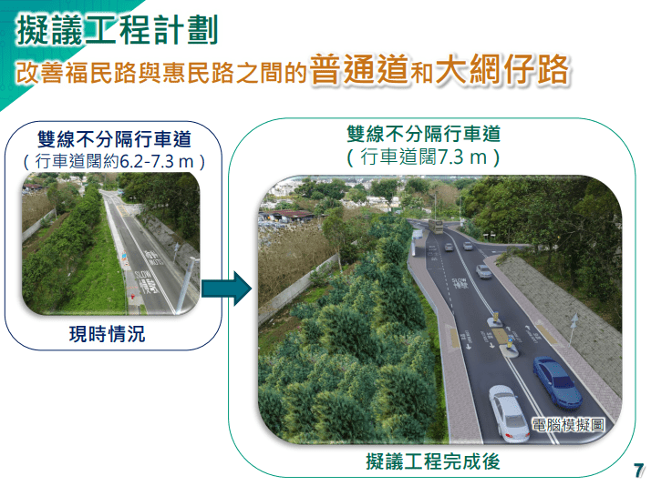 拟议中的工程将会扩阔西贡公路。(路政署图片)