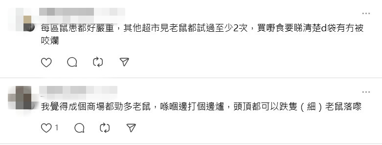 有人指每區的老鼠都很嚴重。Threads影片截圖