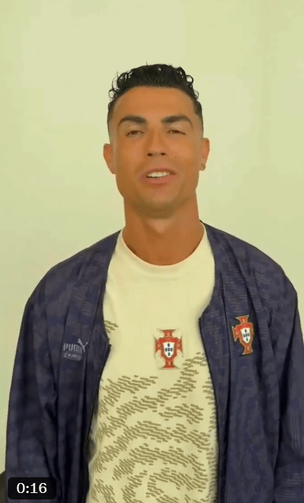 C朗拿度拍片为委内瑞拉地震中须要截肢的男童打气。 armando poyo IG