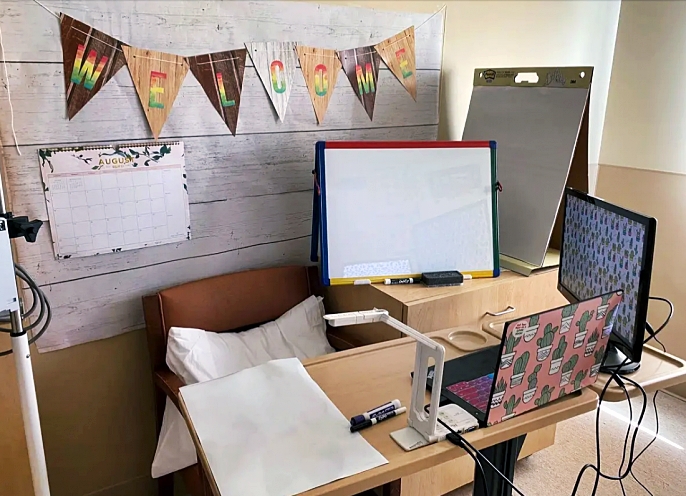 病房佈置成課室。網圖