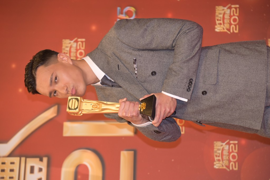 朱敏瀚入行11年，繼前年拎「飛躍進步男藝員」獎，今年再下一城拎到「最佳男配角」。