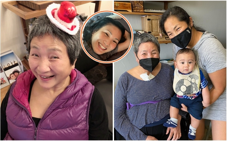 鄭佩佩心口位置墊了幾張紙巾,近腰位又綁了一條固定帶,