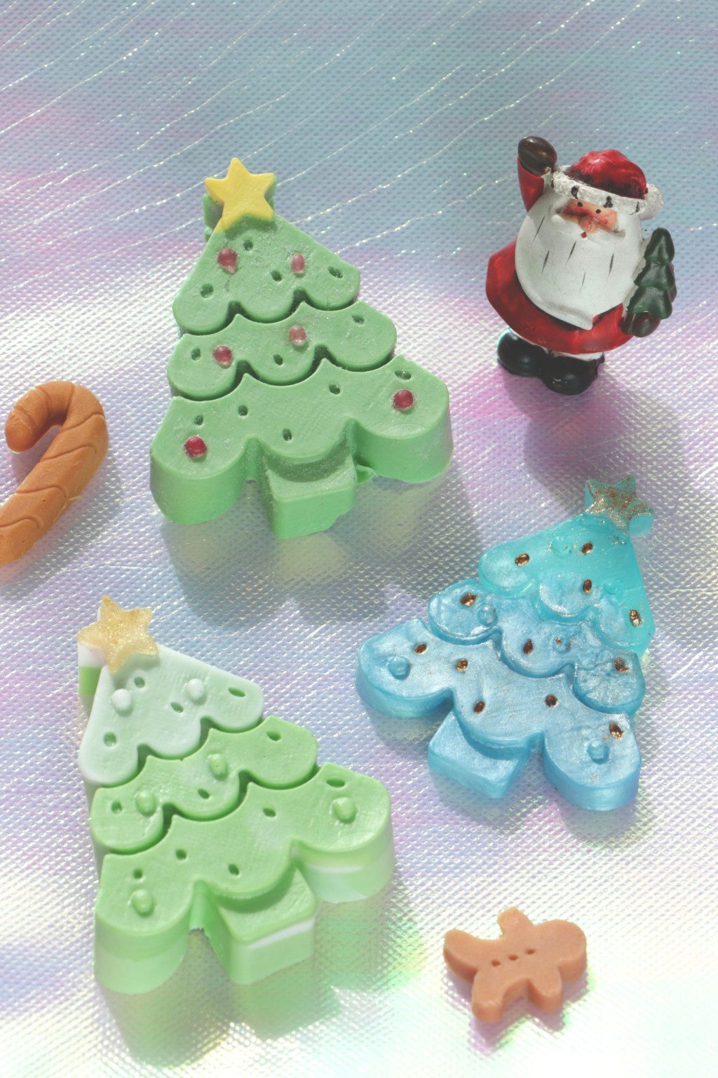 可愛聖誕樹手工皂工作坊, 完成後可有2件成品即時取走。(圖片來源:受訪者提供) 可愛聖誕樹手工皂工作坊, 完成後可有2件成品即時取走。(圖片來源:受訪者提供)